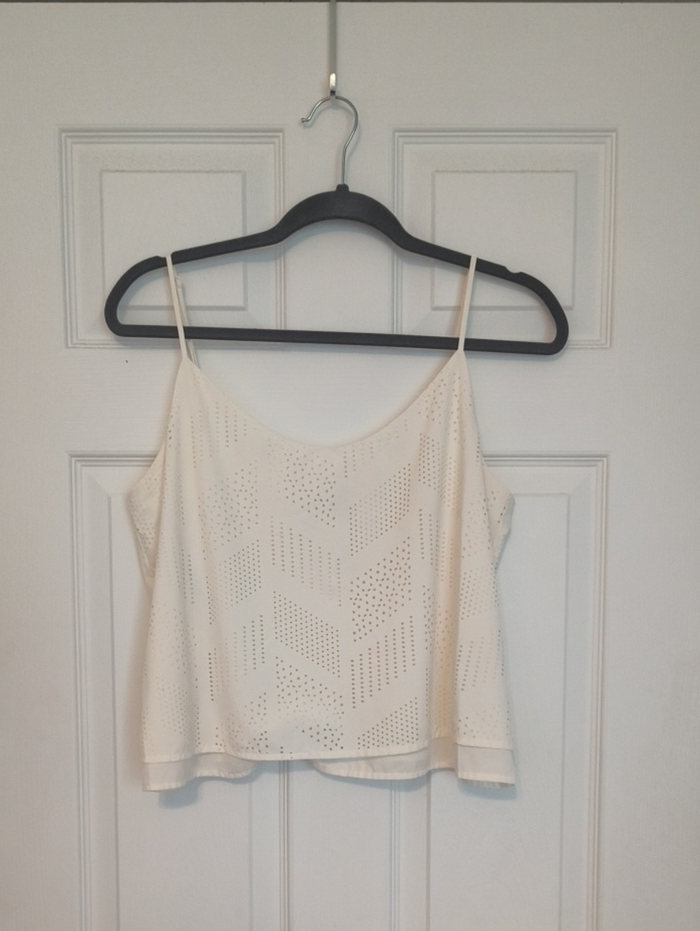 Athleta Cream Perforated Spaghetti-Strap Camisole